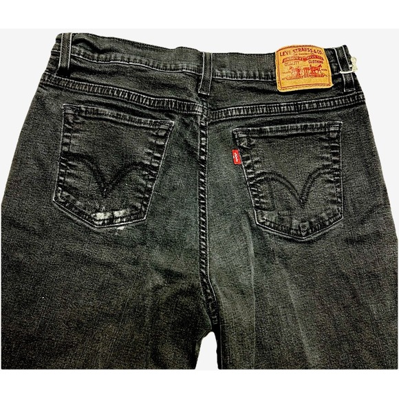 Levis 512 Jeans Women Size 12 M Perfectly Slimming Bootcut Black Hi-Rise Y2K Vtg - Picture 7 of 7